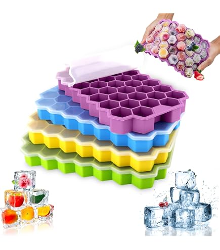 Moule à Glaçons En Silicone Forme Stanley Cup - 3 Glaçons Cylindriques Creux, Avec Couvercle, Idéal Cocktails Et Boissons