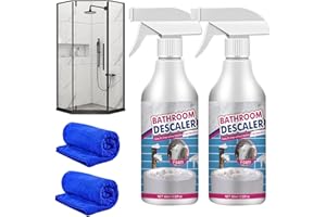 HIDRUO Bathroom Descaler Spray, Stubborn Stains Cleaner, Powerful Descaling Cleaning Agent for Bathtub Toilet Bath Shower Sink Glass Ceramic (2PCS)