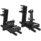 Hikig 2 Set Il Supporto da Scrivania per Joystick di volo, Acceleratore, Hotas, per Logitech X52/X52 Pro/X56/X56 Rhino,Thrust