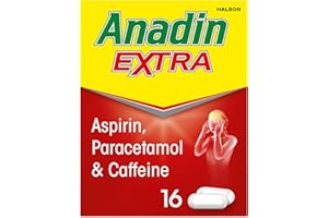 Anadin Extra Pain Relief Tablets, Migraine and Headache Pain Killers with Aspirin and Caffeine, Pack of 16