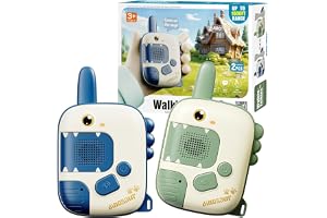 Kids Walkie Talkies Toys for Boys:Dinosaur Toys 2 Pack Birthday Gifts for 3 4 5-7 8 Year Old Boys Toys for 4 5 6 7 8-10 Year Old Camping Outdoor Games