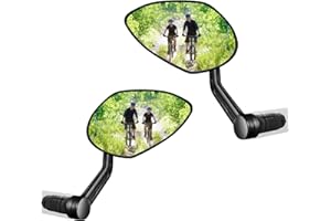 Homieway Specchietto retrovisore per bicicletta elettrica, lente in vetro antigraffio, specchio retrovisore per bicicletta elettrica, manubrio sinistro e destro (14-20 mm)