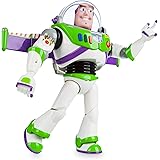 Disney Store: Buzz Lightyear, Figura de acción interactiva de Toy Story con Voz, 30 cm, más de 10 Frases en inglés, interactú