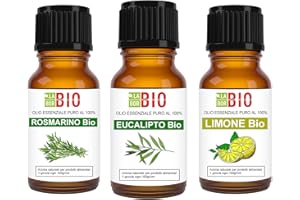 Set Romero - Eucalipto - Limón Bio Aceite Esencial 100% Puro - Uso Alimentario Terapeutico Cosmetico Aromaterapia - Laborbio