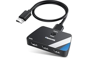 NEWCARE 4K@60HZ HDMI Switch, HDMI Switch 3 in 1 out with 1.2M HDMI Cable, HDMI Switcher Support 3D, 1080P, HDCP2.2, HDR, Dobly, 3 Ports HDMI Switch for PS5,HDTV, Xbox,Roku, Fire Stick,DVD, Projectors
