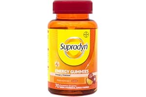 Supradyn Energy Gummies Multivitaminas con vitaminas A, C, D, E, B6, B12, biotina más coenzima Q10 - Multivitamínico para hombre y mujer - 70 caramelos de goma