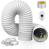 100mm&times;2m Exhaust Hood Flexible Tube for Air Conditioning Dryer | Aluminum and PVC Ventilation Hose, Flexible Air Outlet Pipe