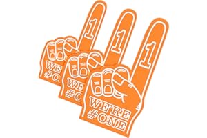 SOTIFF 3 Stück riesige Schaumstoff-Finger 45,7 cm We're Number 1 Schaumstoff-Hand-Cheerleading-Schaumstoff-Finger für Sport, Cheer, Schule, Spirit, Handwerk, Team, Finger, Schaumstoff, Hand-Pom für Sportveranstaltungen, Spiele