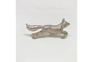 KNOBS BY BLOSSOM Silver Animal Metal Drawer Pulls Knobs Cupboard Bedroom Kitchen Upcycle (7. Running Fox)