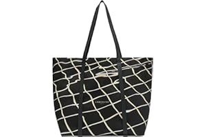 Liebeskind Berlin Aurora Women's Shopper - Large Canvas Bag with Zip Compartment and Leather Shoulder Strap - Shopper Bag Women - Fits Laptops up to 16 Inches - Light Bag