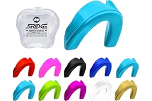 5RIDGE Mundschutz Gum Shield - Professioneller Mundschutz Slim Fit mit Tasche für Kontaktsport, Rugby, Kampfsport, Judo, Karate, Rugby, MMA, Boxen, Hockey, Fußball (Baby blau, Junior(<11))