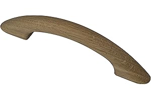 Gedotec Poignée de Meuble en Bois de Chêne - Poignée de Porte et Tiroir de Placard, Meuble de Cuisine, Armoire - Vis M4 Incluses - Entraxe 96 mm - 1 Pièce
