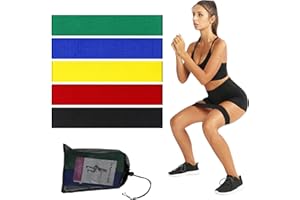 COANSEN 5er Set Fitnessbänder Stoff,Resistance Bands Widerstandsbänder für Bein & Po, Gymnastikband für Krafttraining,Muskelaufbau & Yogatraining