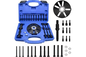 BOVIEER Harmonic Balancer Puller Remover & Installer Tool Set, Crankshaft Pulley Removal Installation Kit for Balancers, Gear Pulleys, Steering Wheels & Flywheels