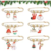 Broches De Noël En Peluche - 6 Motifs Festifs, Pour Vêtements Et Sacs, Cadeau De Fête