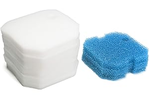 LTWHOME Sin Marca Estera de filtro Esponja de filtrado gruesa de color azul y Esponja de filtrado fina de color blanco de reemplazo para Eheim 2616260 Professional Pro 2 2226/2326/ 2026/2128 y Experience 350 (9 piezas por 3 esteras)