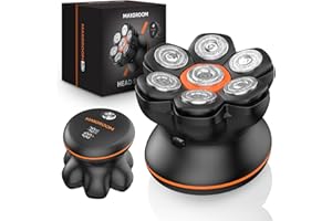 ‎MAXGROOM Glatzen Rasierer Herren,MAXGROOM 7D Glatzenrasierer, Wasserdichter Kopfrasierer Glatze,Magnetische Kopf Rasierer Herren,Wiederaufladbar Typ-c Head Shaver Men,Leicht zu Reinigen
