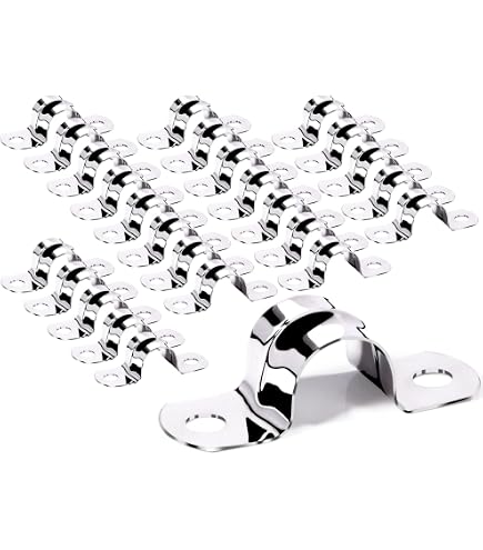 Yibuy 304 Edelstahl U-Klemme 50 Mm – 10 Stück, Für Rohre & Schläuche, Loch M6, Rostfrei