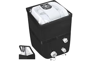 TOHONFOO Whirlpool-Heizungspumpenabdeckung, robuste, aufblasbare Whirlpool-Pumpenabdeckung mit Reißverschlussöffnung und transparentem PVC-Fenster oben für mehrere Whirlpool-Spa-Heizungspumpen auf dem