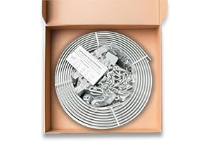 Evokk 5m Flexible Bendable Curtain Track Rail Kit – Ceiling or Wall Mounted Heavy Duty Plastic Bay Window Curtain Rail, 18 Mounts, 48 Sliding Hooks, 6 Stoppers, Double or Single Curtain Use