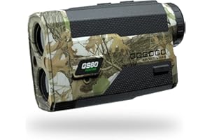 Gogogo Sport Vpro Telémetro Láser de Caza Golf 732/1097 M/Yardas, Recargable Range Finder Precisión ±1yd, con Pantalla HD con Luz Roja ON/Off y Modo de Escaneo, Linea de Datos