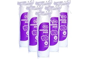 BLUES SARGAM Pretty 480 Cosmetic Smooth 100% PURE COTTON Wool Pads Discs Face Nails Make up Manicure Pack of 6 Cosmetic Smooth 480 100% Pure Cotton Wool Pads For Nail Care and Makeup Removal