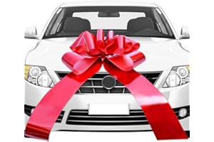 APOMOONS kokarda duży czerwony pas do samochodu na urodziny, prezentowa kokarda do samochodu na 18 urodziny (76 cm)