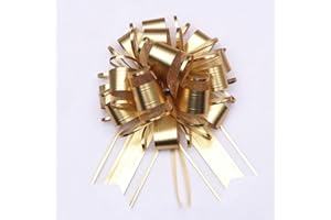 CHEXIN Duża kokarda prezentowa, 6 sztuk, duża wstążka prezentowa z wstążką prezentową, wstążka do ciągnięcia ø 18 cm, ogromna kokardka, duży prezent, duży łuk do dekoracji samochodu, na wesele, urodziny,