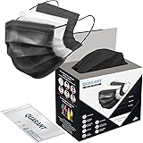QUARANT Meltblown - SMMS Fabric 3 Ply Disposable Face Mask with Nose Clip and Reusable Travel Pouch for Unisex