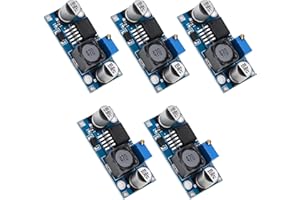 FINEHENCHI 5Pcs LM2596 DC-DC Buck Converter Voltage Regulator, High Efficiency Step Down Power Supply Module 3.0V-40V Input to 1.25V-35V Output, 3A Max Current for DIY Electronic Projects