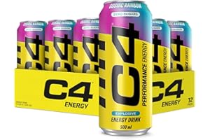 Cellucor C4 Performance Energy Carbonated 500ml x 12 Cosmic Rainbow Multi-ling