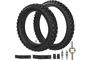 WATODAY Front 70/100-17 and Rear 90/100-14 tyre and Inner Tube Sets Off Road Fit for CR85R CRF80F CRF125F CRF150R 110cc 125cc 140cc QG-214 X-M125 All Dirt Pit Bikes 125cc up to 200cc Dirt Bike