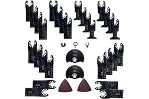 DYDHRER 50 PCS lame outil multifonction Accessoires Kit, lame de scie oscillante pour métal bois plastique outil multitool accessoires pour Dremel Dewalt Parkside (QH1001HK-DT-T)