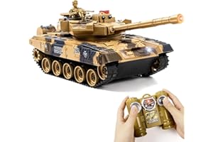 Supdex Carro Armato Telecomandato Russia T90 1/24, Modellino RC Carro Armato con Effetti Sonori, Carro Armato Radiocomandato Vibrazioni e Fumo, Carro Armato Giocattolo per Adulti e Bambini
