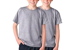 BOD HOME, Pack 1 o 2 Camisetas de Niño/Unisex Manga Corta 100% Algodón, Camiseta Infantil Básica Cuello Redondo para Niños, Variedad de Colores Lisos, Suave, Cómoda, Versátil, Tallas de 5 a 15 años