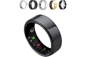 Bewinner Smart Ring - Bluetooth 5.2 IPX8 Waterproof Health Fitness GPS NFC Ring, 3-5 Days Standby, Intelligent Ceramic Ring, 