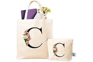 LA FÁBRICA DE INVENTOS Bolsas de Tela Personalizadas - Tote Bag Personalizada + Neceser - Bolsa Tela Personalizada Mujer - Regalos Personalizados - Regalo Original Mujer - Bolsa Compra Reutilizable