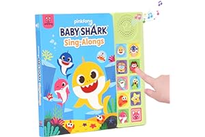 Baby Shark Sing-Alongs 10 Button Sound Book, Pinkfong Baby Shark Nursery Rhymes, Children's Sound Books, Interactive Learning Books for Toddlers, Learning & Education Toys, Baby Shark Gifts for Kids