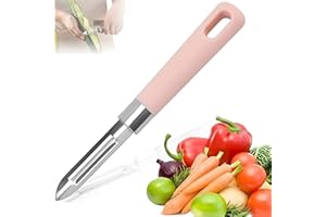 NTRUXZP Arcos Serie Gadgets - Cuchillo Mondador Pelapatatas - Hoja de Acero Inoxidable de 18.2cm - Mango de Polipropileno,pelador patatas,pelador de patatas,pelador arcos(rosa）