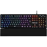 The G-LAB Keyz Carbon E Ultra Precise Azerty Blue Switches Mechanical Gaming Keyboard - 16 Backlight Effects - Magnetic Wrist