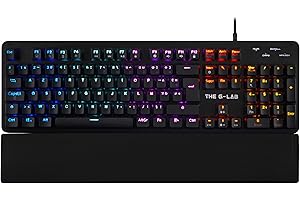 THE G-LAB Keyz Carbon-E RGB mechaniczna klawiatura gamingowa (niebieski przełącznik) (czarna)