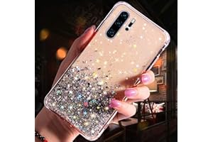 IKASUS Schutzhülle Huawei P30 Pro, Bling Glänzend Glitter Transparent Silikon Schutzhülle Ultra Dünn Crystal Clear Flex Soft Skin TPU Case Schutzhülle für Huawei P30 Pro, klar