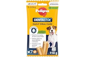 Pedigree DentaStix Daily Oral Care – Bâtonnets à mâcher pour Petit Chien – pour Une Bonne hygiène bucco-Dentaire – 10 sachets de 7 Sticks