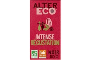ALTER ECO - Tablette Chocolat Noir - Intense Dégustation - Bio & Équitable - Riche Et Fruité - 100 g