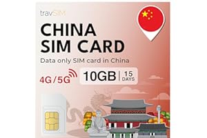 ‎TRAVSIM travSIM Karta SIM w Chinach | 10 GB danych mobilnych | Działa na urządzeniach z systemem iOS i Android | Plan na tej karcie SIM dla Chin jest ważny przez 15 dni.