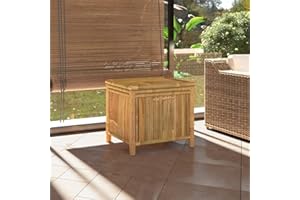 Homgoday Caja portaobjetos de jardín 60 x 52 x 55 cm de bambú, muebles, baúles y baúles para exteriores, caja de jardín, porta herramientas de jardín, puf de exterior, baúl de exterior