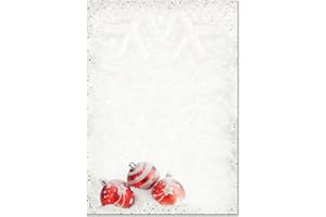 SIGEL DP247 100 fogli di carta da lettere a tema natalizio, formato A4, motivo: Winter Flair