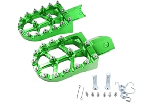 Adsspro Motorcycle CNC Foot Pegs Rests Footpegs For PW50 PW80 TW200 XR50R CRF50 CRF70 CRF80 CRF100 F XR50 XR70 XR110 M2R SDG DHZ KAYO Dirt Pit Bike (Green)
