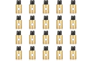 ‎NISENTIA NISENTIA 20 Stück Bowdenzug Nippel, 5x6mm Schraubnippel für Bowdenzug Bremskabel Nippel Schrauben Ersatz Metall Set für Gaszug Motorrad Moped Mofa Fahrrad Auto