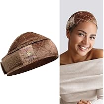 MEGAVOW Haarnetz & Gripband Set – 6 Perückennetze + 2 Elastische Bänder Für Rutschfeste, Atmungsaktive Perückenhaftung